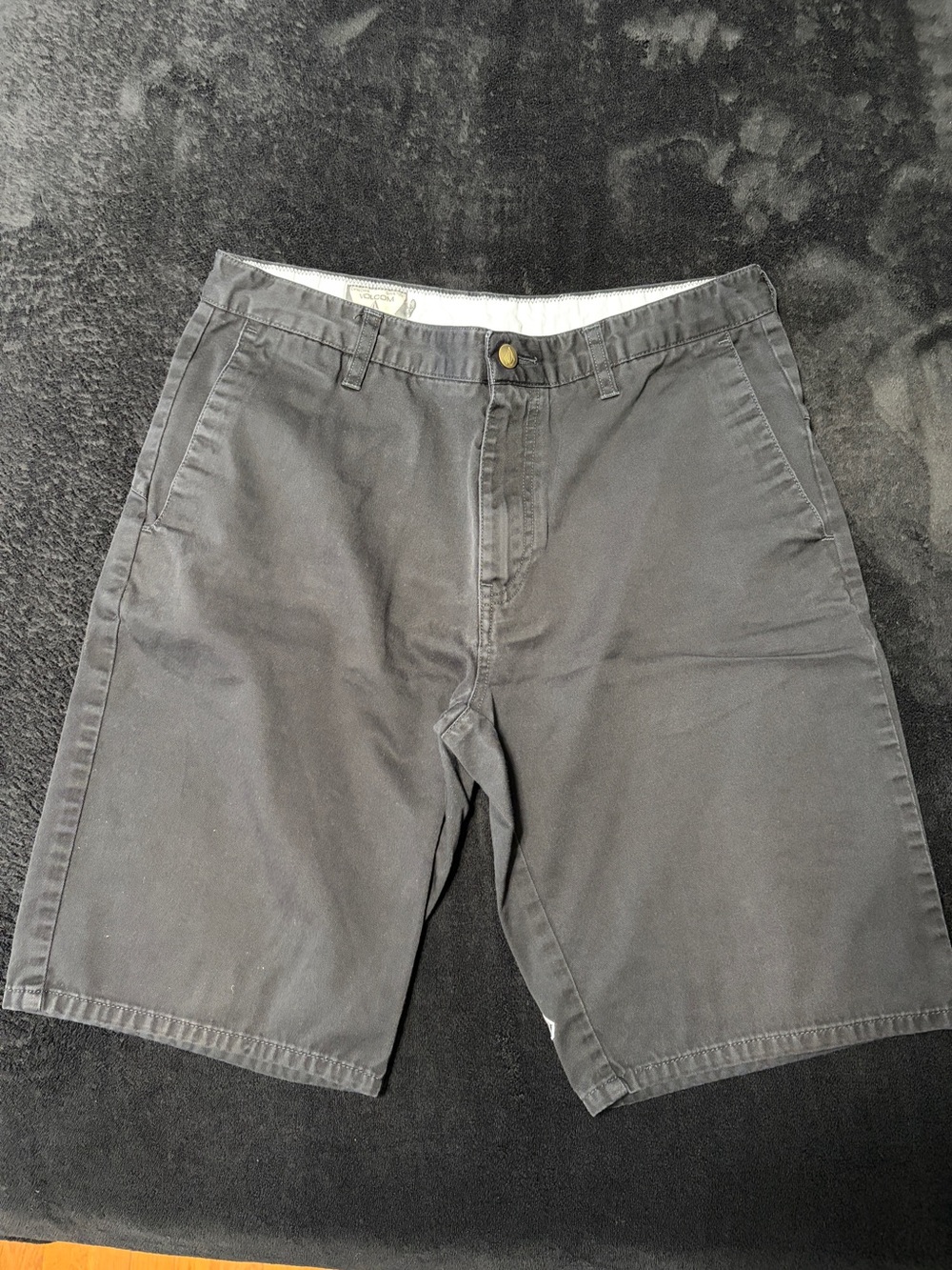 Volcom Men's Flat Front Black Shorts